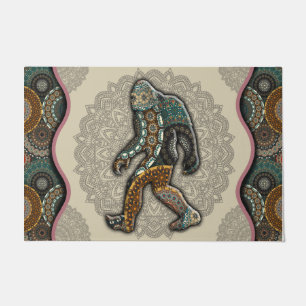Paillasson Bigfoot Sasquatch Yeti Thème Mat, Fun Bigfoot