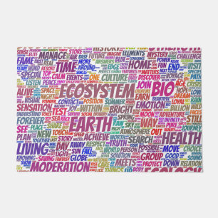 Paillasson Bio Nuage de Mots Texte Modèle Biodiversité