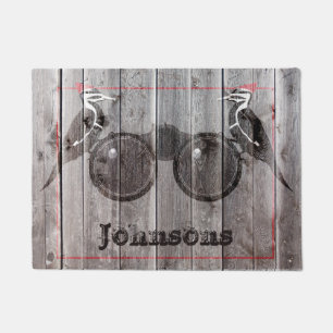 Paillasson Birdwatcher Rustic Woodpecker Birds Farmhouse