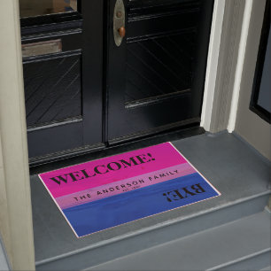 Paillasson Bisexual Flag Beach Accueil personnalisé