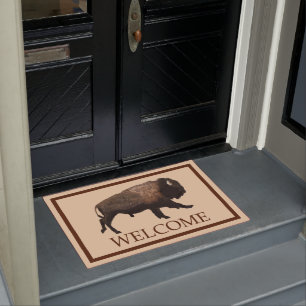 Paillasson Bison de Galloping - Bienvenue