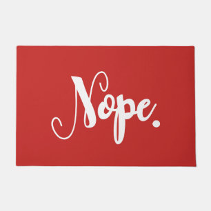 Paillasson Bizarre Nope Typographie Pessimiste indésirable Bl