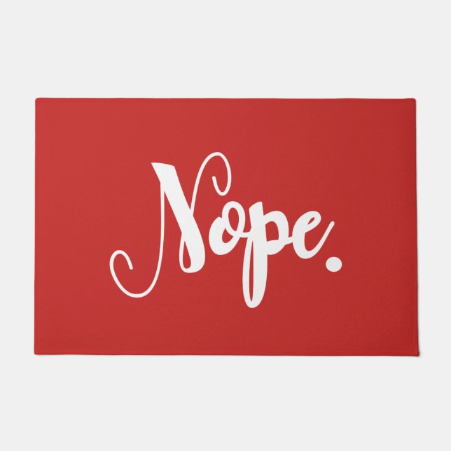 Paillasson Bizarre Nope Typographie Pessimiste indésirable Bl (Devant)