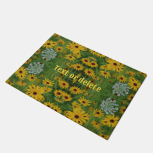 Paillasson Black Eyed Susan Daisy Flower Art personnalisé