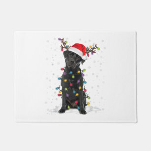 Paillasson Black Lab Labrador Christmas Tree Light Pyjama Chi