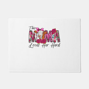 Paillasson Bleached This Mama Loves Her Herd Mother's Day Cow