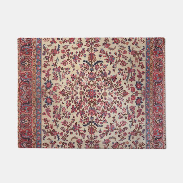 Paillasson Bleu bleu clair rose perse  (Devant)