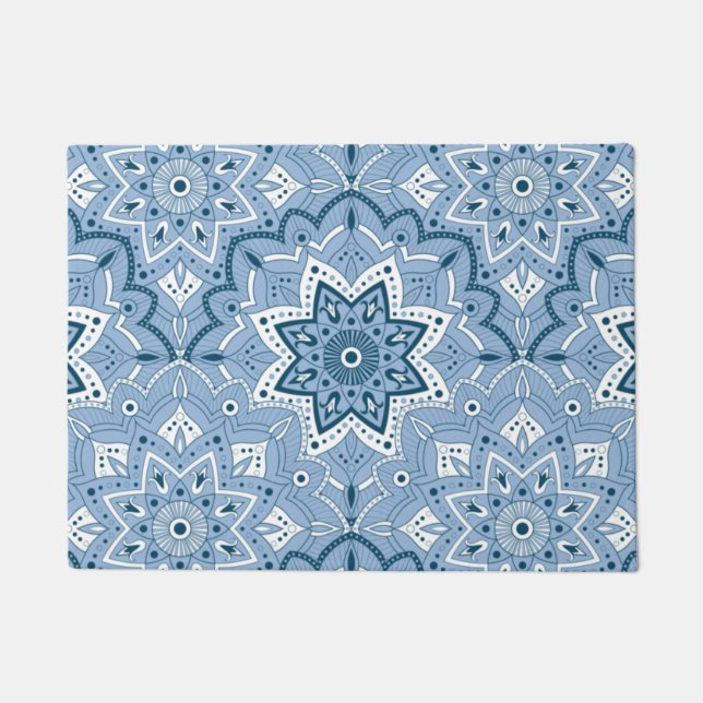 Paillasson Bleu coloré islamique incomparable (Devant)