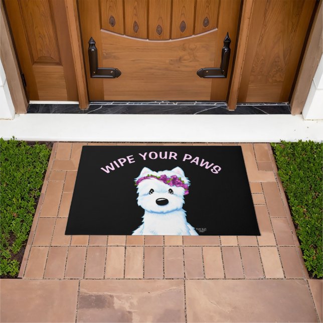Paillasson Blossom Westie KiniArt (De plein air)