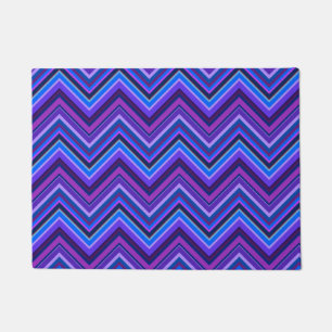 Paillasson Blue and purple zigzag
