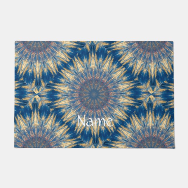Paillasson Blue Chakra Kaleidoscope Thunder_Cove (Devant)