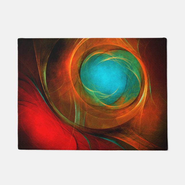 Paillasson Blue Eye Moderne Abstrait Art Cool Motif #16 (Devant)