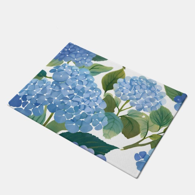 Paillasson Blue Hydrangeas | Beau Jardin Floral (Incliné)
