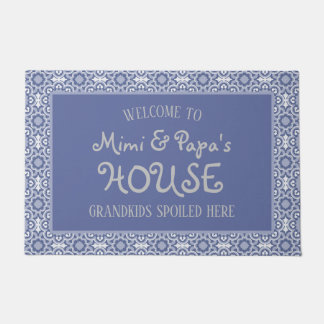 Paillasson Blue Mimi et Papa's House Grandkids Spoiled Here
