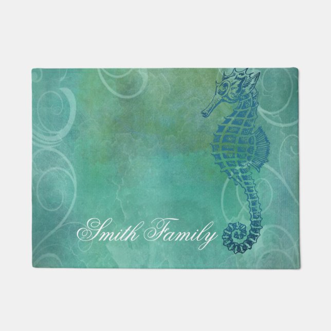 Paillasson Blue Waters, Seahorse et Flourish (Devant)