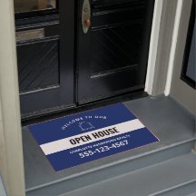 Blue Welcome Open House Custom Domat