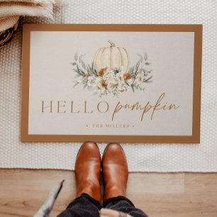 Paillasson BOHEME Boho Terracotta Bonjour Citrouille Automne 