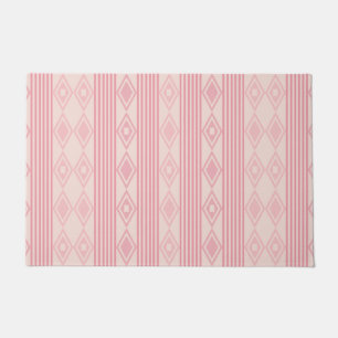 Paillasson Boho Diamonds Stripes Vanille Rose