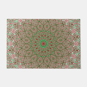 Paillasson Boho Hippie Funky Trippy Orné Mandala de Noël