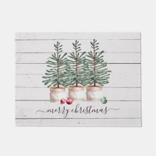 Paillasson Bois rustique Noël Arbres Noël Noël