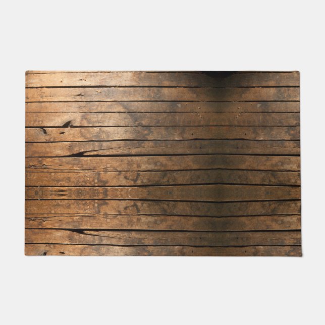 Paillasson Bois rustique | planches en bois en détresse (Devant)