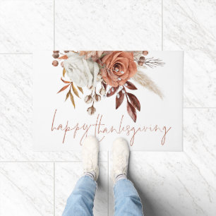 Paillasson Bon thanksgiving en terre cuite Rustique Floraux