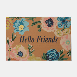 Paillasson Bonjour Ami Doormat, Funny Floral