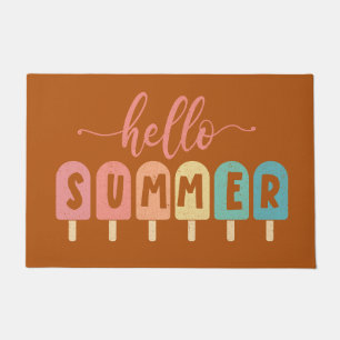 Paillasson Bonjour été Pastel Rainbow Popsicles Glacière
