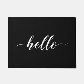 Paillasson Bonjour natte - noir