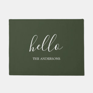 Paillasson Bonjour personnalisé avec le Mat de la porte de n