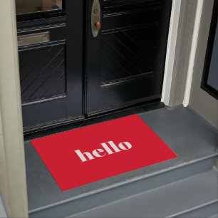 Paillasson Bonjour Red Welcome Mat