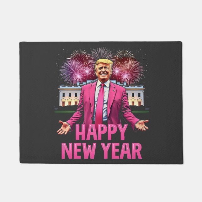 Paillasson Bonne année Eve Trump Résolution 2025 (Devant)
