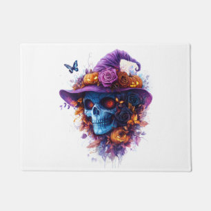 Paillasson Boo !" Sorcière Casquette Halloween mat