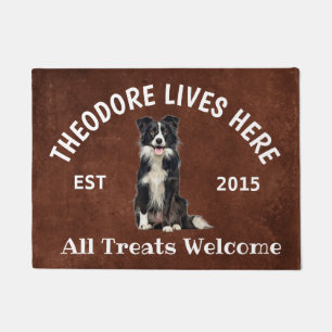 Paillasson Bordure Collie Porte Amoureux des chiens personnal