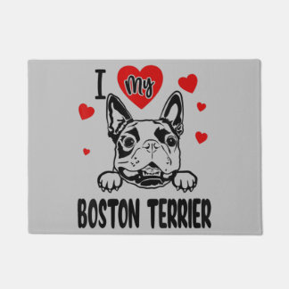 Paillasson Boston Terrier maman, Boston Terrier papa, amoureu