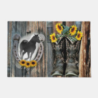 Botte de cow-boy à cheval à la galopante Fleurs de