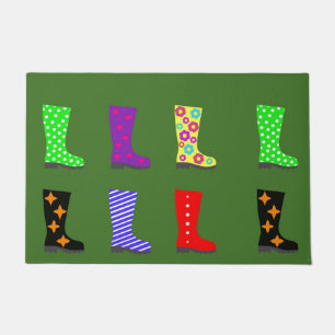 Paillasson Bottes de Caoutchouc Colorées