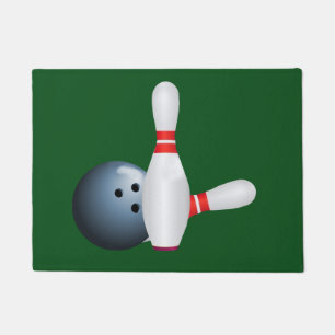 Paillasson Boule et goupilles de bowling, personnalisables