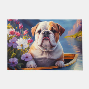 Paillasson Bouledogue anglais sur une pagaie : Une aventure p
