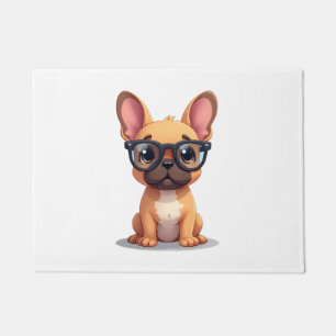 Paillasson Bouledogue français portant des lunettes Copie