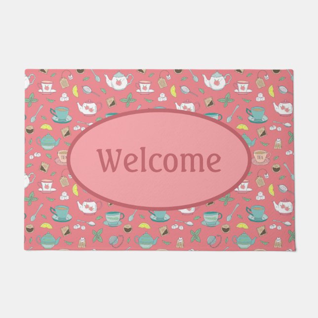 Paillasson Boutique De Thé Rose Pretty Dusky (Devant)