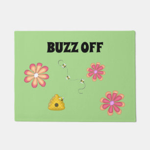 Paillasson BOUZZ sur les fleurs lumineuses et les abeilles tu