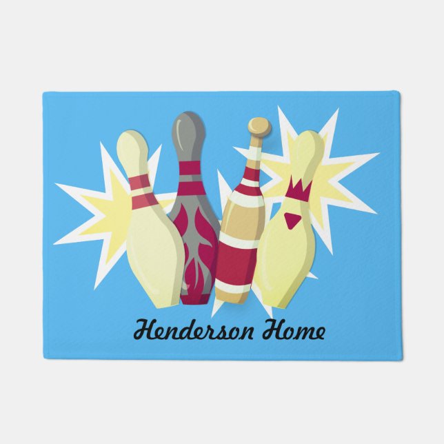 Paillasson Bowling de style vintage (Devant)