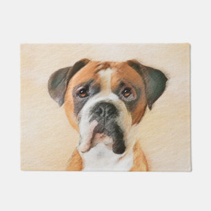 Paillasson Boxer Dog Peinture Non Décroché Art animal origina