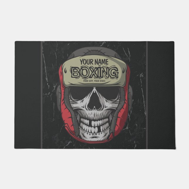 Paillasson Boxer Fight Club Skeleton Boxer Gym (Devant)