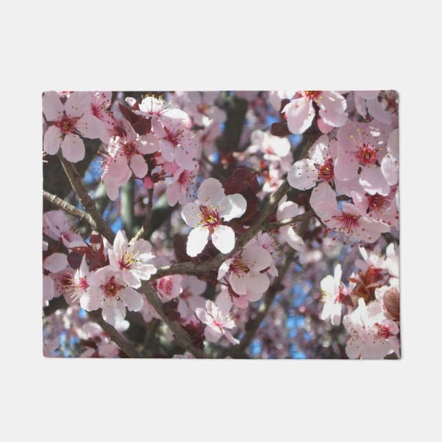 Paillasson Branche de fleurs roses Printemps Floral (Devant)