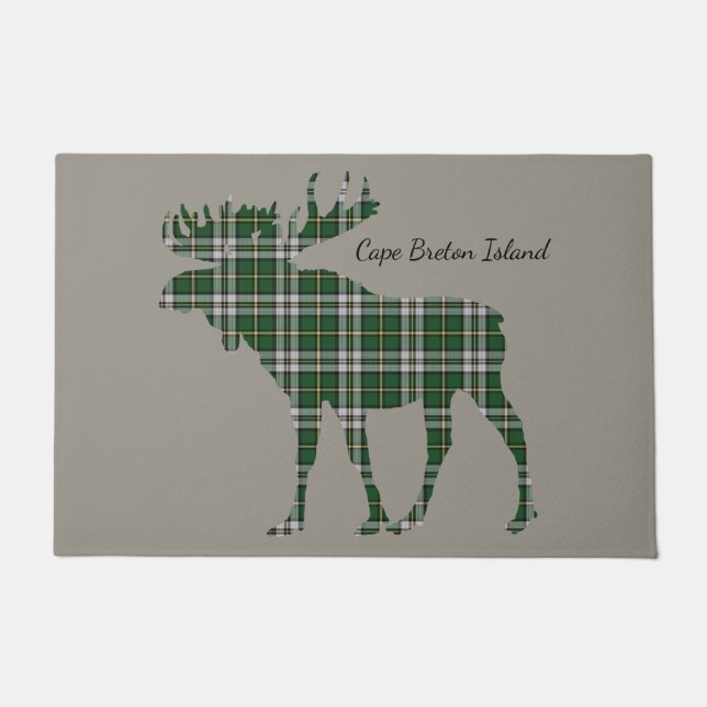 Paillasson breton de tartan d'orignaux de cap (Devant)