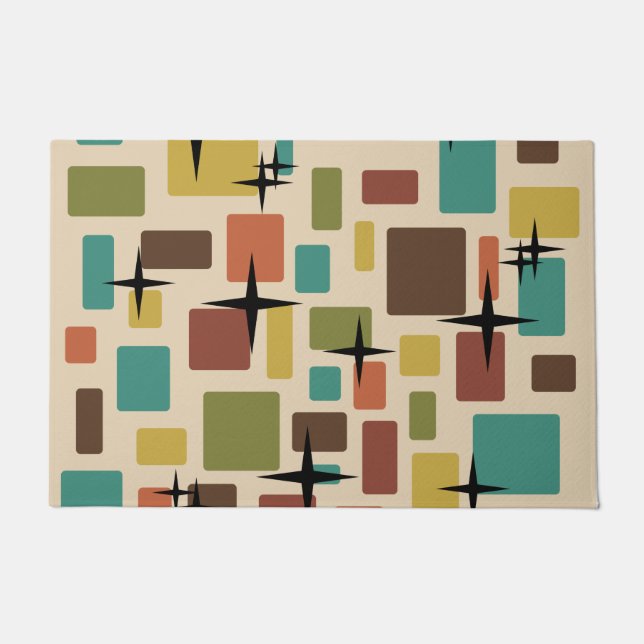 Paillasson Briques MCM découpées Multicolores (Devant)