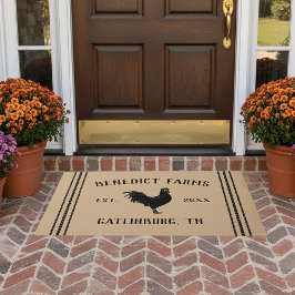 Paillasson Brun roux | Rooster rustique personnalisé