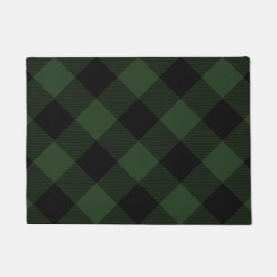 Paillasson Buffalo check Celtic Green and Black Squares Plaid